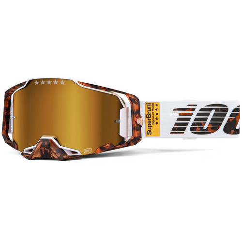 100% Armega Goggles Mirror True Gold Ltd Edition Loic Bruni
