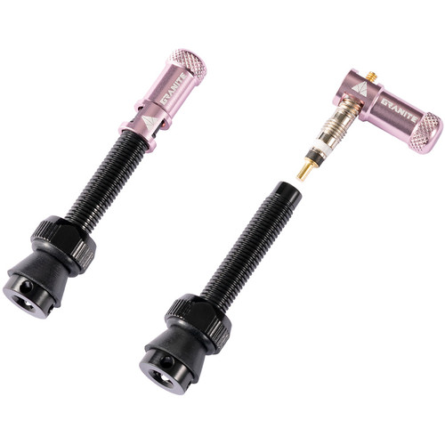 Granite Design Juicy Valve Cap Pair W/Tubeless Valve 60mm Pink