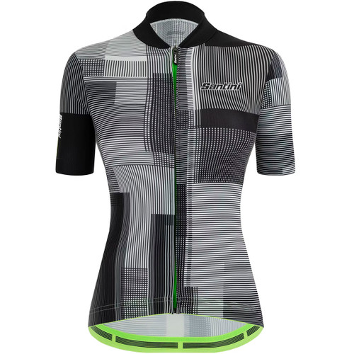 Santini Delta Kinetic Jersey Womens Black Santini Delta Kinetic Jersey Womens Black
