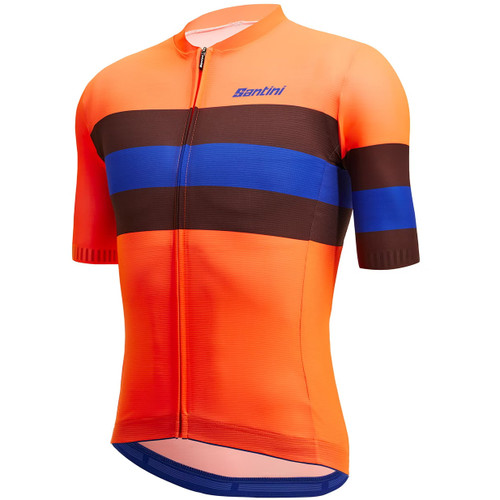 Santini Eco Sleek Bengal Jersey Fluro Orange