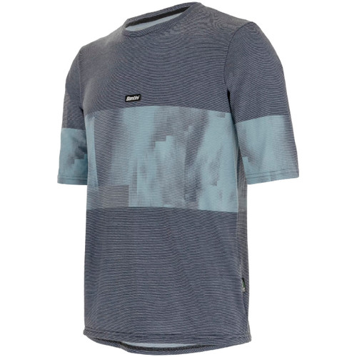 Santini Forza Indoor Tech T-Shirt Blue Grey