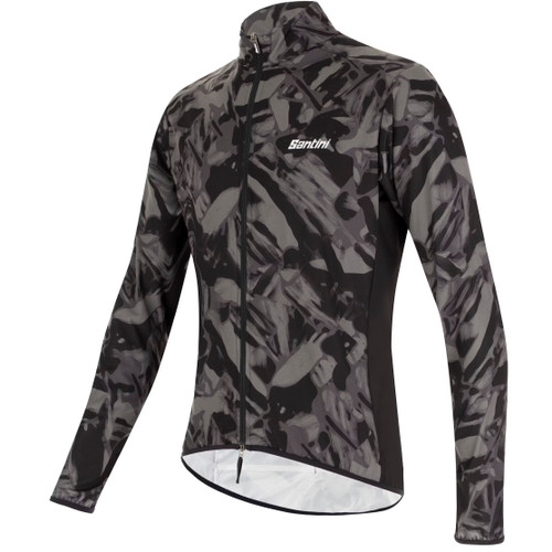 Santini Gravel Nebula Windbreaker Jacket Grey Camo