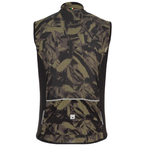 Santini Gravel Windbreaker Vest Camo Green