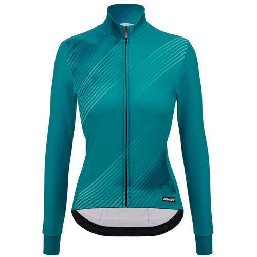 Santini Pure Dye Thermal LS Jersey Womens Aqua