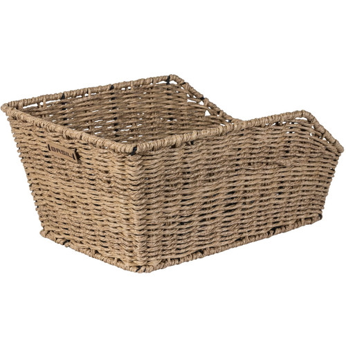 Basil Cento Rattan Look Rear Basket Seagrass