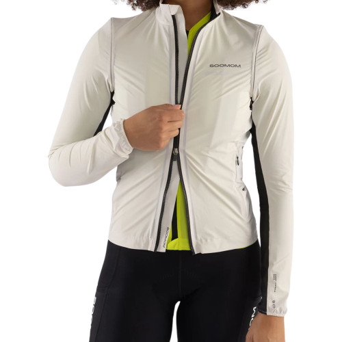 Soomom Womens All-Round Switchable Wind Jacket - Silver Stone