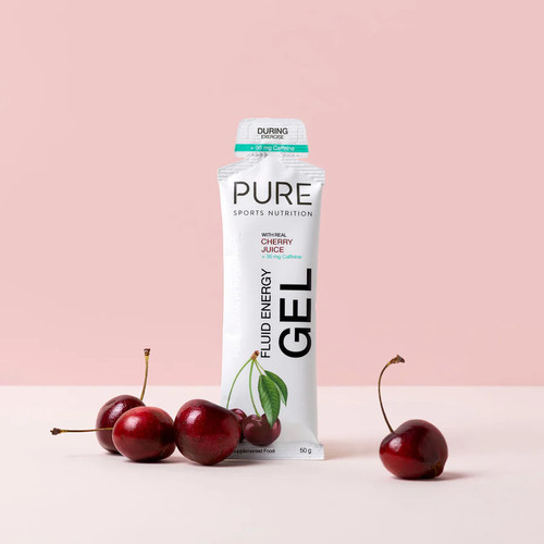 Pure Fluid Energy Gel 50g Cherry + 30mg Caffeine