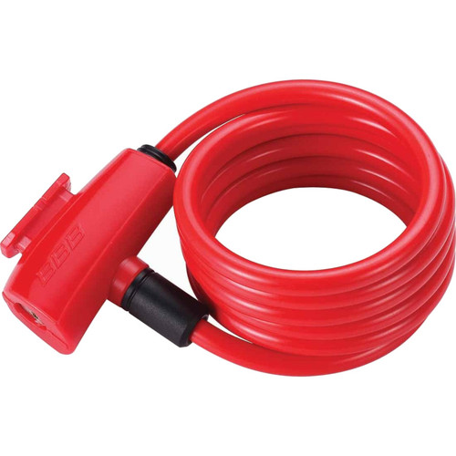 BBB BBL-61 QuickSafe Coil Cable Lock 8mm x 150cm Red