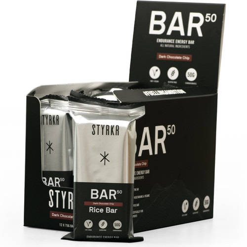 Styrkr Bar50 Dark Chocolate Chip Energy Bar x 12 Box