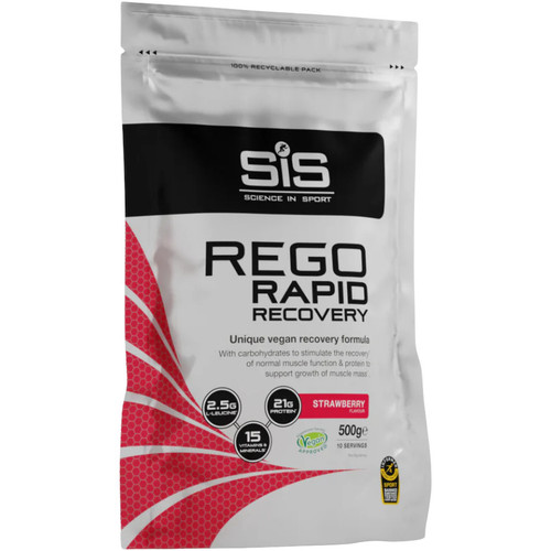 SIS REGO Rapid Recovery Resealable Pouch Strawberry 500g SIS REGO Rapid Recovery Resealable Pouch Strawberry 500g