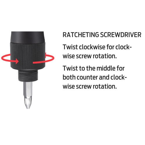 Azur Clever Valve Mini Pump + 8-In-1 Screwdriver