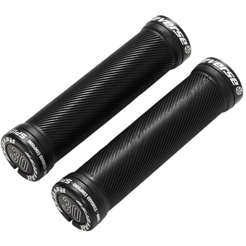 Reverse Components Grip Spin Lock On 30mm - Black/Black Reverse Components Grip Spin Lock On 30mm - Black/Black