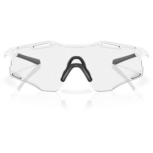 Oakley Cybr Zero Matte White W/ Clear To Black Iridium Photochromic Lens