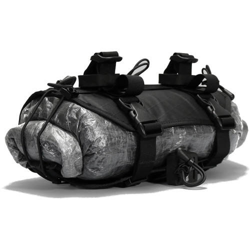 skingrowsback Overnighter Racing Handlebar Bag 6L - Black/Silver
