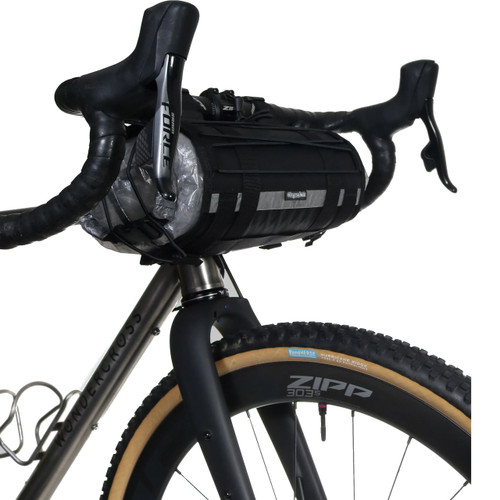 skingrowsback Overnighter Racing Handlebar Bag 6L - Black/Silver
