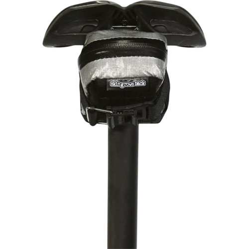 skingrowsback Plan B Micron Racing Saddle Bag - Silver/Black