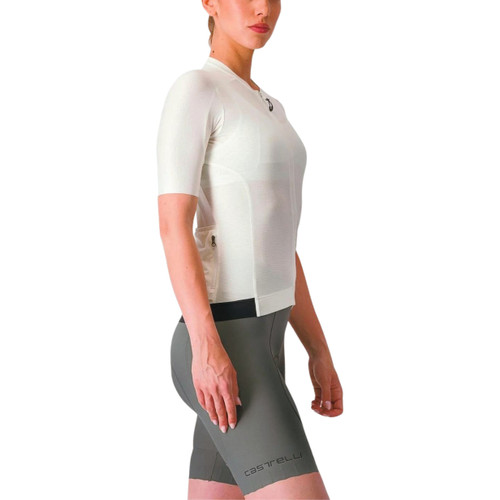 Castelli Espresso Jersey Womens Ivory/Dark Gray