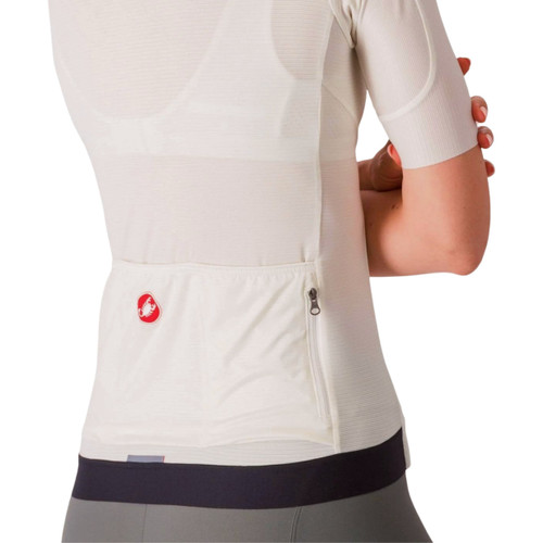 Castelli Espresso Jersey Womens Ivory/Dark Gray