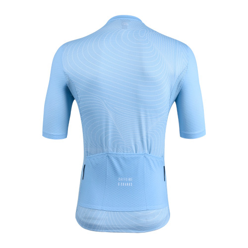 Caffeine and Cranks Cerulean Topo Jersey Mens Caffeine and Cranks Cerulean Topo Jersey Mens