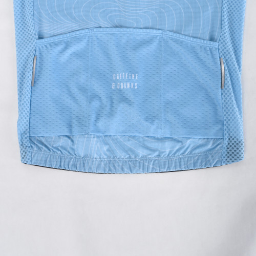 Caffeine and Cranks Cerulean Topo Jersey Mens Caffeine and Cranks Cerulean Topo Jersey Mens