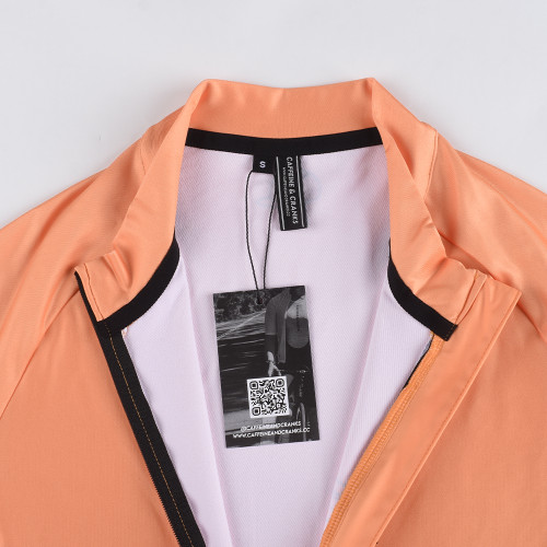 Caffeine and Cranks Core Thermal Jersey Orange Womens