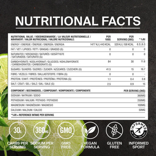 Styrkr Mix+ Lime Mint Dual-Carb & Electrolyte Drink Mix 895g