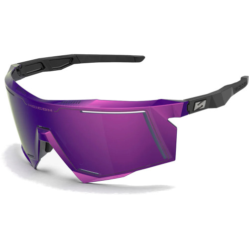 Purple Scicon sunglasses with purple mirror lens