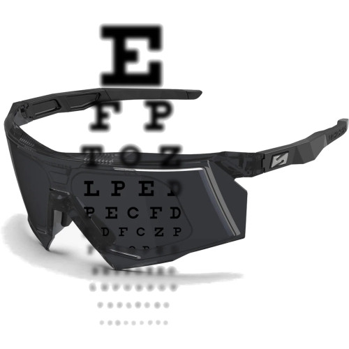 Black Scicon sunglasses with optical insert and black lens Black Scicon sunglasses with optical insert and black lens
