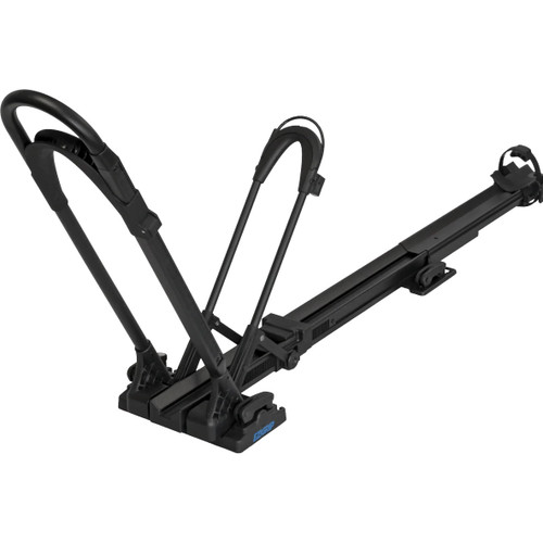 Black roof mounted bicycle rack