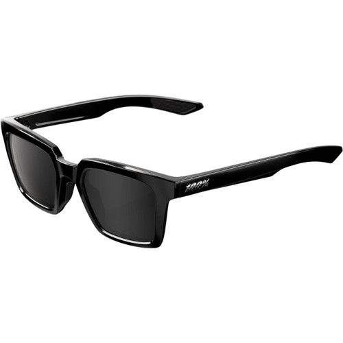 100% Erba Sunglasses Polished Black Black Mirror