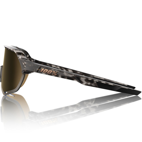100% S2 Sunglasses  Gloss Black Havana Soft Gold Mirror