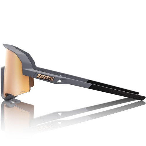 100% Slendale Sunglasses Soft Tact Grey HiPER Copper Mirror