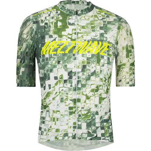 Green and white jersey with yellow logo