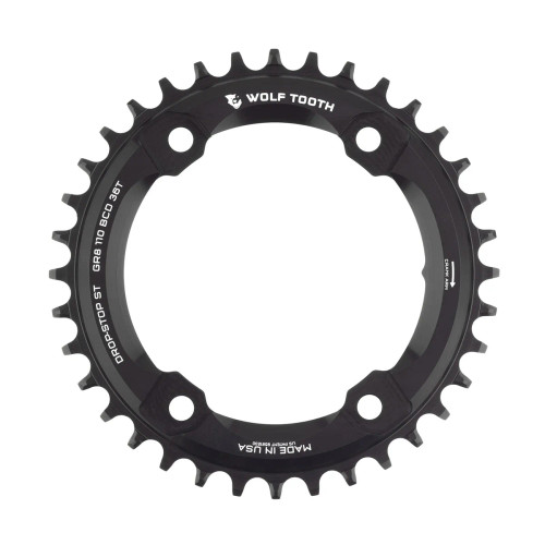 Wolf Tooth 110 BCD 4 Bolt Asymmetric Chainring for GRX Cranks Drop-Stop ST