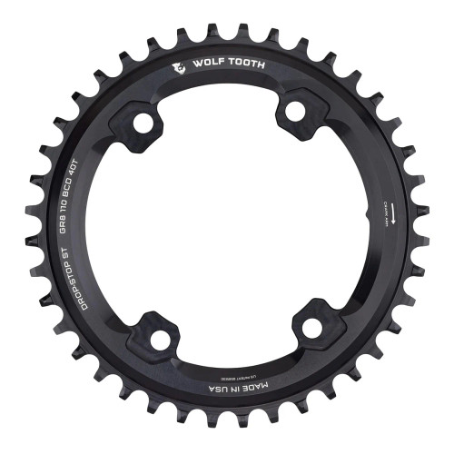 Wolf Tooth 110 BCD 4 Bolt Asymmetric Chainring for GRX Cranks Drop-Stop ST