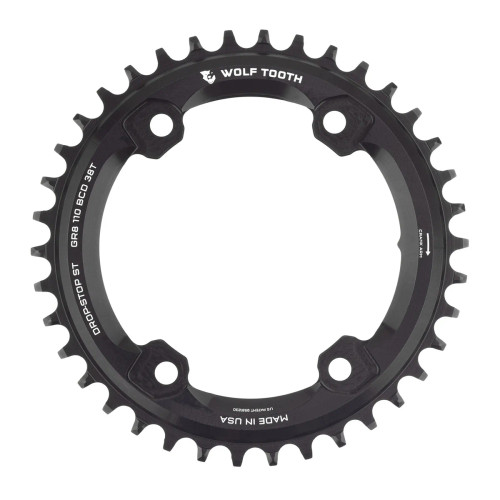 Wolf Tooth 110 BCD 4 Bolt Asymmetric Chainring for GRX Cranks Drop-Stop ST