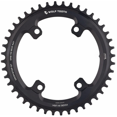 Wolf Tooth 110 BCD 4 Bolt Asymmetric Chainring for GRX Cranks Drop-Stop ST