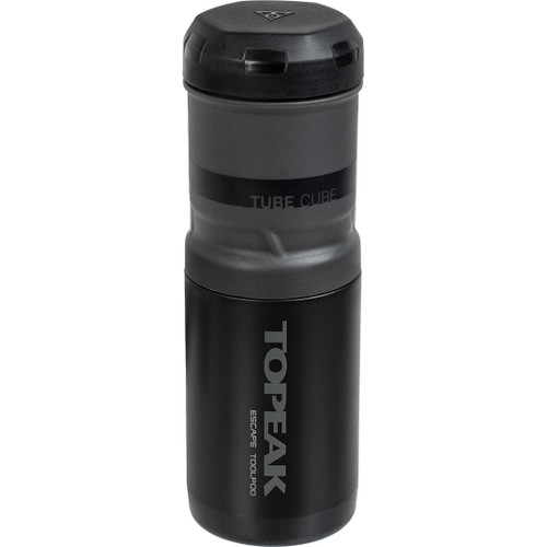 Black and grey tube with grey logos