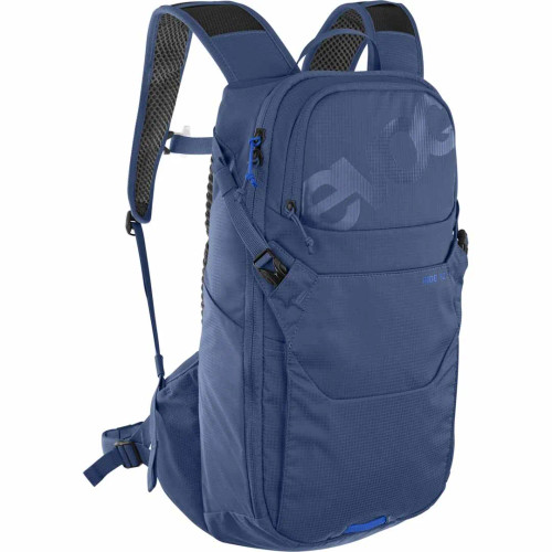 Blue backpack with gloss logos