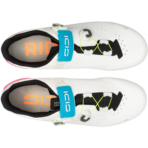 Sidi Genius X Wyve Road Shoes White/Fluo