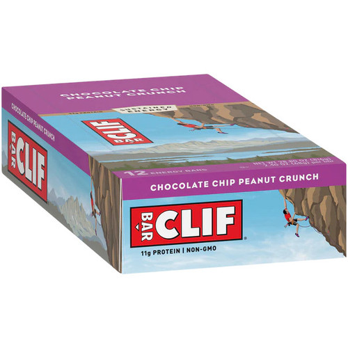 Clif Bar Energy Bar Choc Chip Peanut Crunch 68g x 12 Box - SHORT DATED