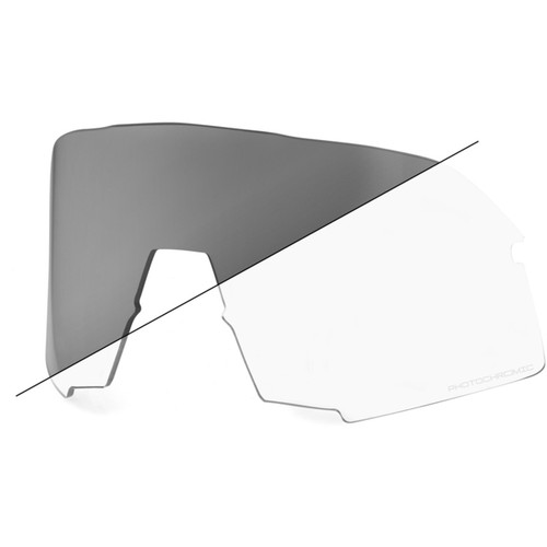 100% S3 Sunglasses Replacement Photochromic Clear/Smoke Lens