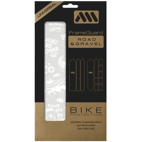 All Mountain Style Extra Road and Gravel Bike Frame Protection Coffee/White All Mountain Style Extra Road and Gravel Bike Frame Protection Coffee/White