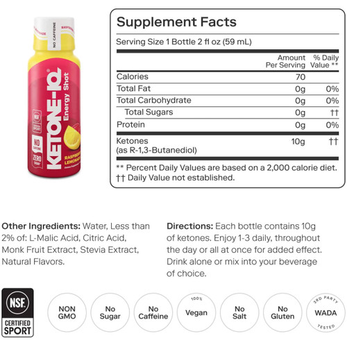 Ketone-IQ Single Shot Raspberry Lemonade (60mL)