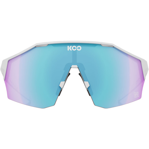 KOO Alibi MDD Matte White W/Turquoise Mirror Lens