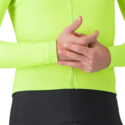 Castelli Puro 4 LS Thermal Jersey Electric Lime