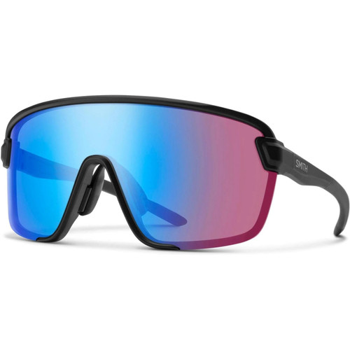 Smith Bobcat Sunglasses Matte Black W/ ChromaPop Low Light Rose Blue Mirror Lens