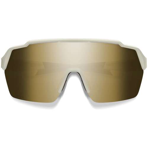 Smith Shift Split Mag Sunglasses Matte Bone W/ ChromaPop Black Gold Mirror Lens