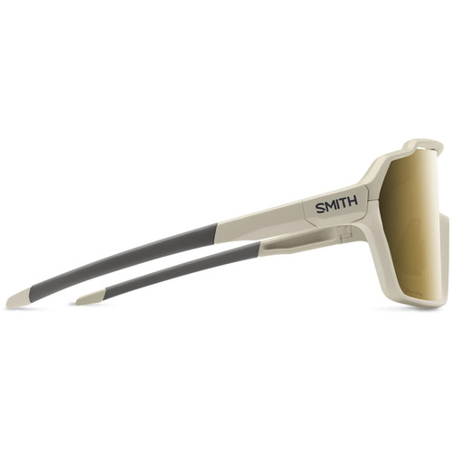 Smith Shift XL Mag Sunglasses Matte Bone W/ ChromaPop Black Gold Mirror Lens