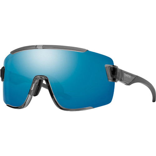 Smith Wildcat Sunglasses Crystal Grey W ChromaPop Blue Mirror Lens